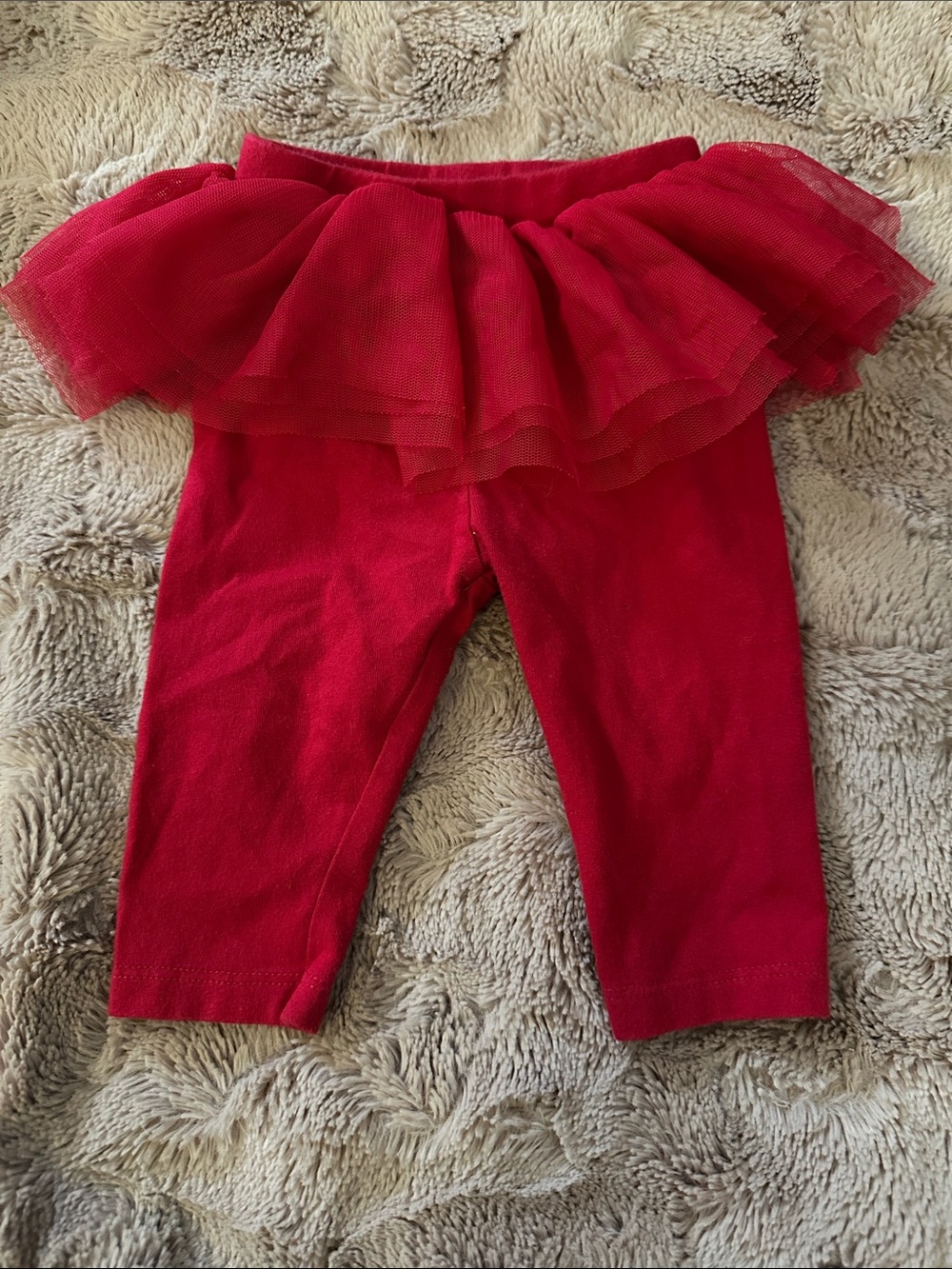 Red Tulle Skort Leggings for Kids - great for holidays, event, or fun 0-3 months
